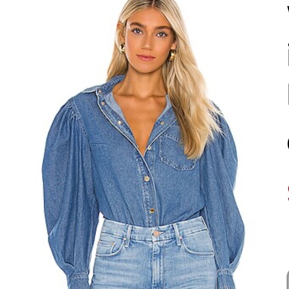 REVOLVE Tops - Revolve Wingman Puffy Sleeve Shirt in Royal Navy
ESSENTIEL ANTWERP